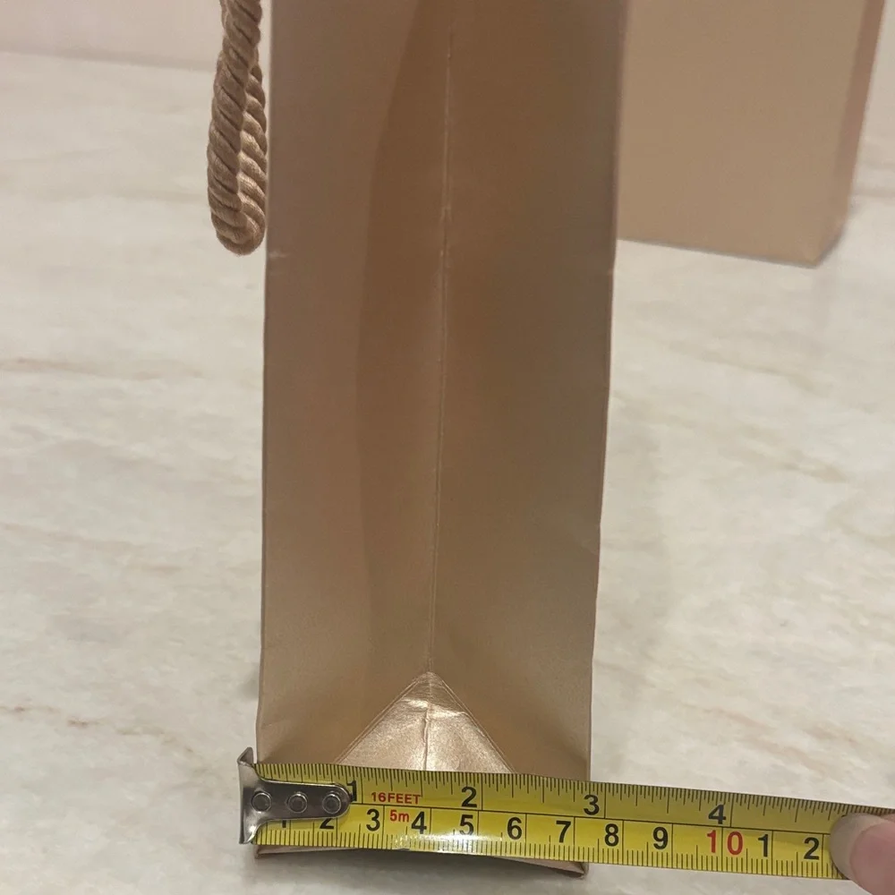 BVLGARI Designer Gold Paper Shopping Bag Set – Small & Large Authentic.
